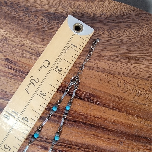 Zuni Style Faux Turquoise Beaded Necklace Star Starfish - Picture 16 of 17